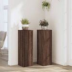 vidaXL Supports pour plantes 2 Pièces chêne marron bois d'ingénierie