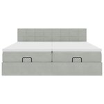 VidaXL Cadre de lit ottoman et matelas gris clair 160x200cm velours