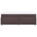 vidaXL Sommier à lattes de lit et matelas marron foncé 120x190cm tissu
