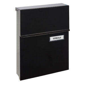 Boîte aux Lettres Acier  Line E6804  Serrure Protégée  Anti-pluie  Noir