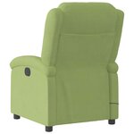 vidaXL Fauteuil inclinable de massage électrique vert clair velours