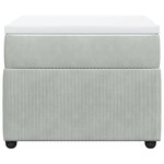 vidaXL Sommier à lattes de lit et matelas Gris clair 100x200cm Velours