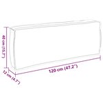 vidaXL Coussin de dossier rouge bourgogne 120x40x12 cm en tissu Oxford