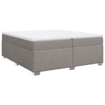vidaXL Sommier à lattes de lit avec matelas Taupe 200x200 cm Tissu