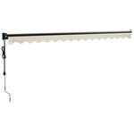 vidaXL Auvent rétractable automatique crème 4 5x3 m