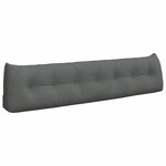 vidaXL Coussin de Dos Gris foncé 200 x 24 x 50 cm tissu