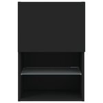 vidaXL Meuble TV avec lumières LED noir 40 5x30x60 cm