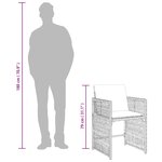 vidaXL Chaises de jardin avec coussins lot de 4 gris résine tressée