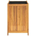 vidaXL Jardinière avec doublure 50x50x75 cm bois massif d'acacia