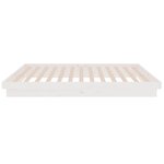 vidaXL Cadre de lit sans matelas blanc bois massif 120x200 cm