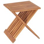 vidaXL Tabouret pliable 40x32x45 cm Bois de teck solide