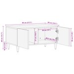 vidaXL Tables basses Marron 80 x 50 x 40 cm