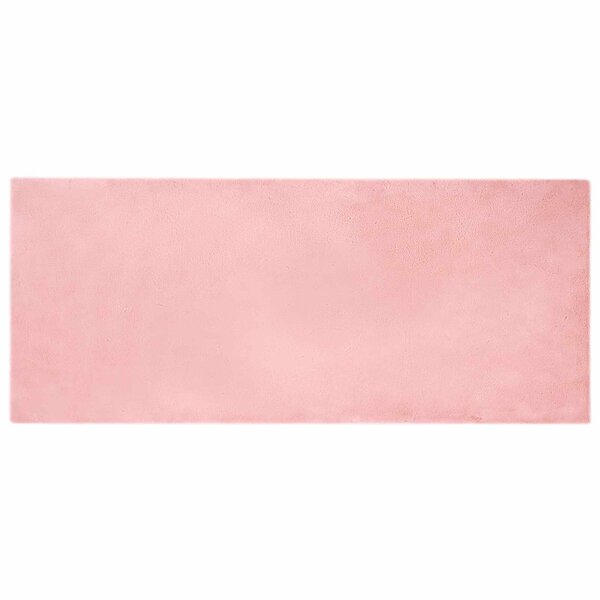 vidaXL Tapis en Fourrure Synthétique de Lapin Olite Rose 80 x 200 cm