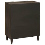 vidaXL Buffet Noir et or 60 x 33 x 75 cm Bois de mangue massif