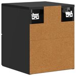 vidaXL Cabinet de chevet mural Noir 33 x 34 5 x 40 cm