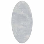 vidaXL Tapis de surface ovale HUARTE Gris 80 x 150 cm 100 Polyester
