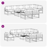 vidaXL Ensemble de canapés d'extérieur 9 pc Blanc et crème Polyester