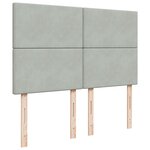 vidaXL Sommier à lattes de lit et matelas Gris clair 140x190cm Velours