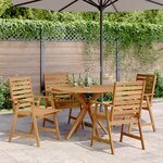 vidaXL Ensemble à manger de jardin 5 Pièces Bois d'acacia solide