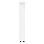 vidaXL Pieds de table basse en forme de V  2 pièces  blanc  38 x (42-43 3) cm  acier