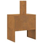 vidaXL Braise Marron 60 x 40 x 96 cm Acier