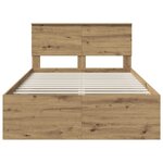 vidaXL Cadre de lit Chêne artisan 135 x 190 cm Bois d'ingénierie