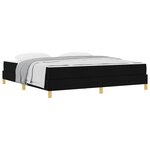 vidaXL Lit à ressorts avec matelas Noir 180 x 200 cm tissu