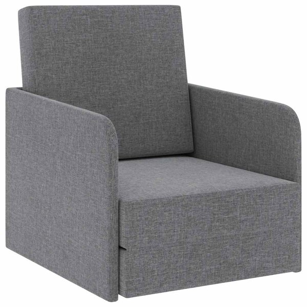 vidaXL Fauteuil convertible gris clair tissu