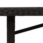 vidaXL Table de jardin et dessus en bois d'acacia noir résine tressée