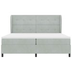 vidaXL Lit à ressorts avec matelas Gris clair 200 x 200 cm Velours