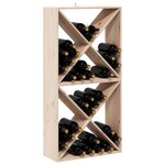 vidaXL Étagère à vin 2 Pièces Naturel 62 x 25 x 62 cm Pin massif