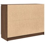vidaXL Buffet avec tiroirs chêne brun 100 5x35x76 cm bois d'ingénierie