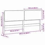 vidaXL Tête de lit capitonnée Marron et Noir 200 cm Pin massif