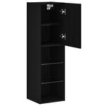 vidaXL Meuble TV 2 Pièces Noir 30 5 x 30 x 102 cm Bois d'ingénierie