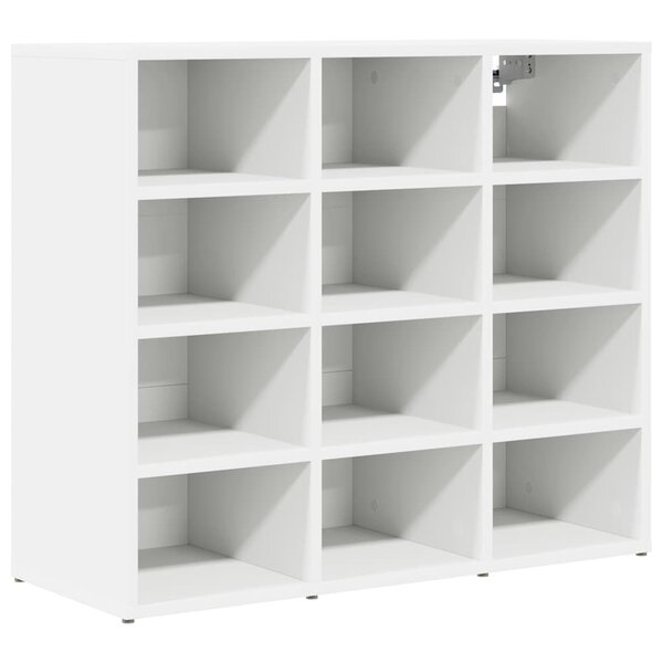 vidaXL Cabinet à chaussures Blanc 77 5 x 30 x 67 cm Bois d'ingénierie