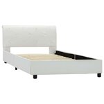 vidaXL Cadre de lit sans matelas blanc similicuir 90x200 cm