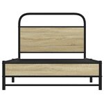 vidaXL Cadre de lit sans matelas 100x200 cm chêne sonoma
