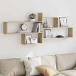vidaXL Étagère murale chêne sonoma 167 5x18x68 cm bois d'ingénierie
