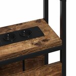 vidaXL Tête de lit de rangement Chêne fumé 90 cm Bois d'ingénierie