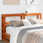 vidaXL Tête de lit avec étagères marron cire 150 cm bois massif de pin
