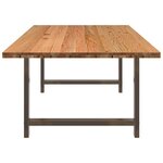vidaXL Table à manger marron clair bois de chêne massif rectangulaire