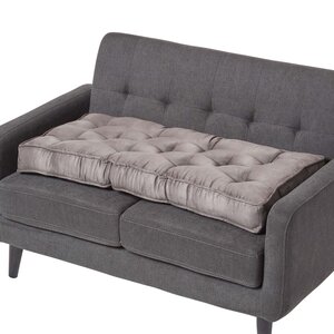 Coussin rehausseur pour canapé en suédine  Gris foncé - HOMESCAPES