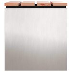 vidaXL Banc de jardin Argent 40 x 40 x 43 cm Acier inoxydable