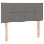 vidaXL Sommier à lattes de lit et matelas Gris foncé 90x190 cm Tissu