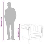 vidaXL Fauteuil crème velours