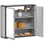 vidaXL Armoire à miroir de salle de bain sonoma gris bois d’ingénierie
