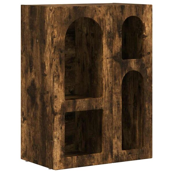 vidaXL Buffet Chêne fumé 59 x 35 x 80 5 cm Bois d'ingénierie