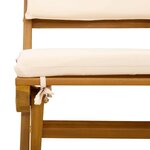vidaXL Chaises de bistrot d'extérieur avec coussin 6 Pièces Crème blanc