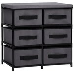 vidaXL Armoire de rangement à 6 tiroirs 55x29x55 cm Gris Acier