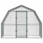 vidaXL Cage à oiseaux avec porte argenté acier galvanisé